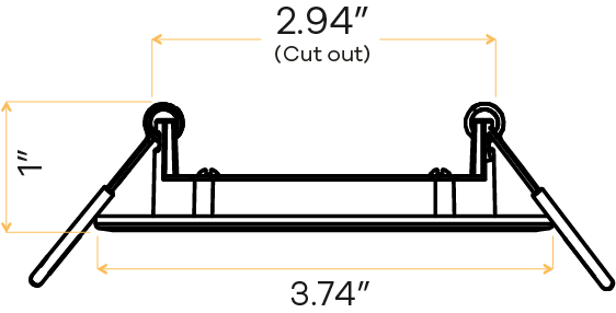 3" Round Flushed slim