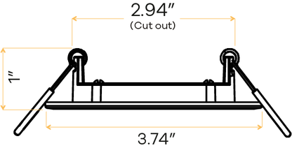 3" Round Flushed slim