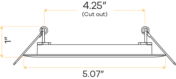 4" Round Flushed slim