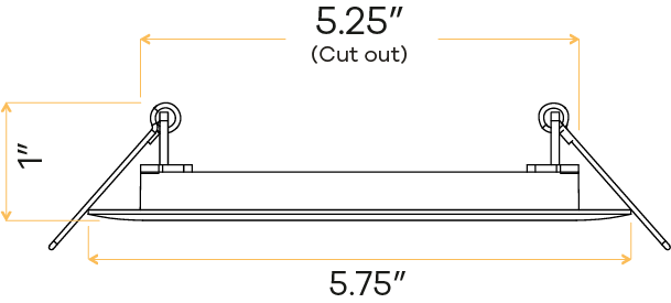 5" Round Flushed slim