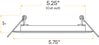 5" Round Flushed slim