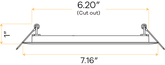 6" Round Flushed slim