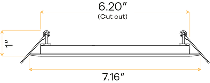 6" Round Flushed slim
