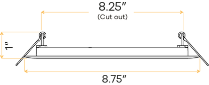 8" Round Flushed slim