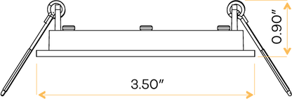 3" Square Flushed slim