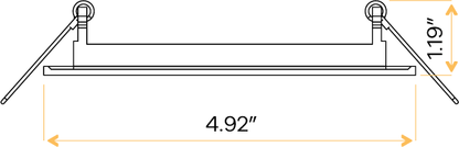 4" Square Flushed slim