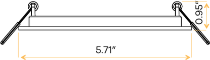 5" Square Flushed slim