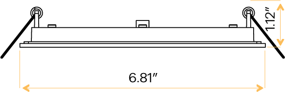 6" Square Flushed slim