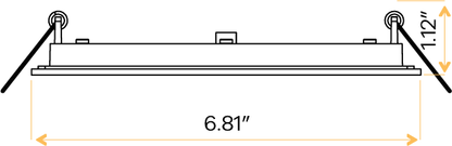 6" Square Flushed slim