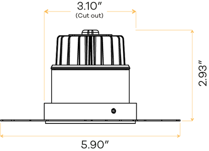 3.5” Round Trimless Luminaire (Black)