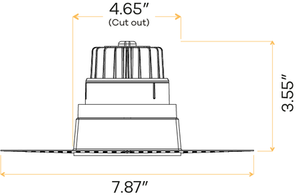 3.5” Square Trimless Luminaire (White)