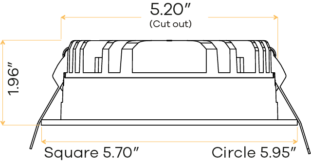 5" Round Regress slim