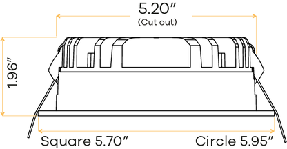 5" Round Regress slim