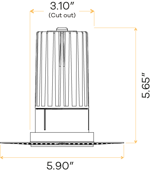 3.5” HO Round Trimless Luminaire (White)
