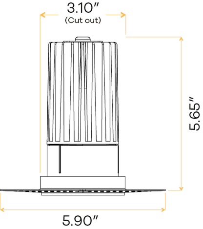 3.5” HO Round Trimless Luminaire (White)