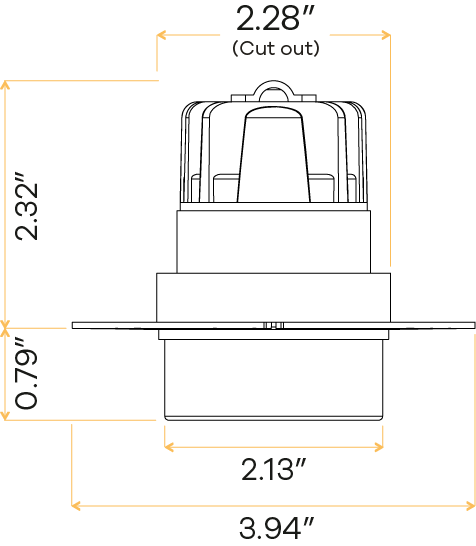 2" Round Trimless Drop Lens