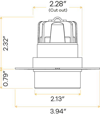 2" Round Trimless Drop Lens