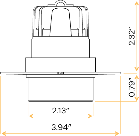 2" Round Trimless Drop Lens