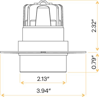 2" Round Trimless Drop Lens