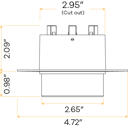 3" Round Trimless Drop Lens