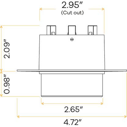 3" Round Trimless Drop Lens