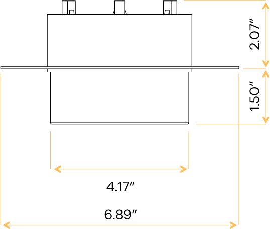 4" Round Trimless Drop Lens