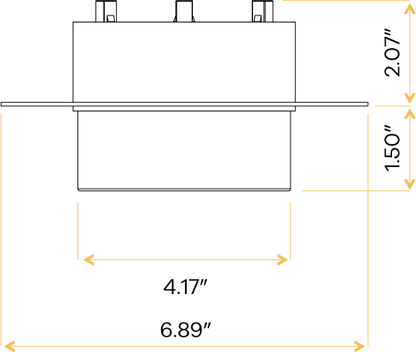 4" Round Trimless Drop Lens