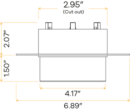 4" Round Trimless Drop Lens