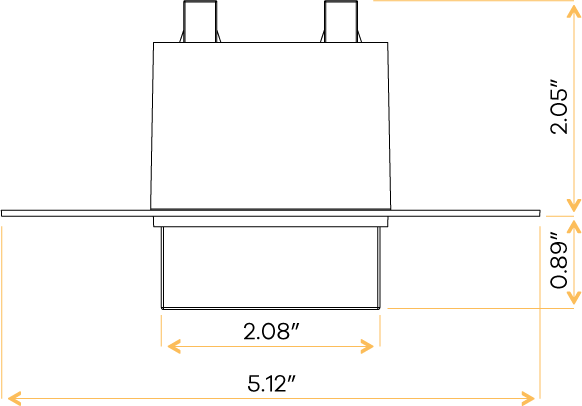 3" Square Trimless Drop Lens