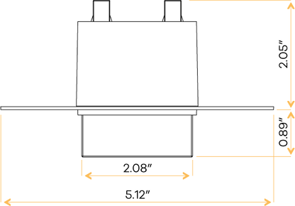 3" Square Trimless Drop Lens