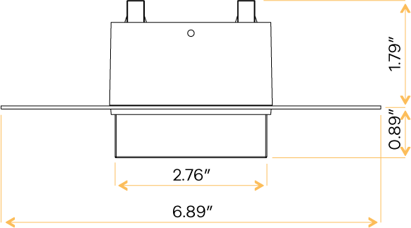 4" Square Trimless Drop Lens