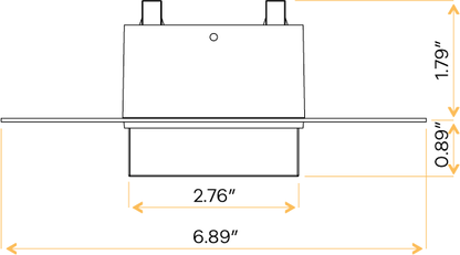 4" Square Trimless Drop Lens