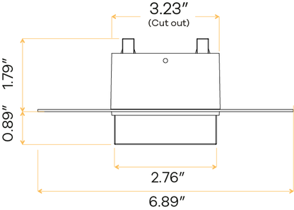 4" Square Trimless Drop Lens