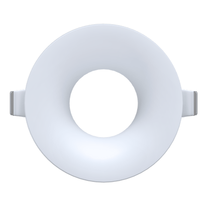 3.5 Inch White Round Wave Trim