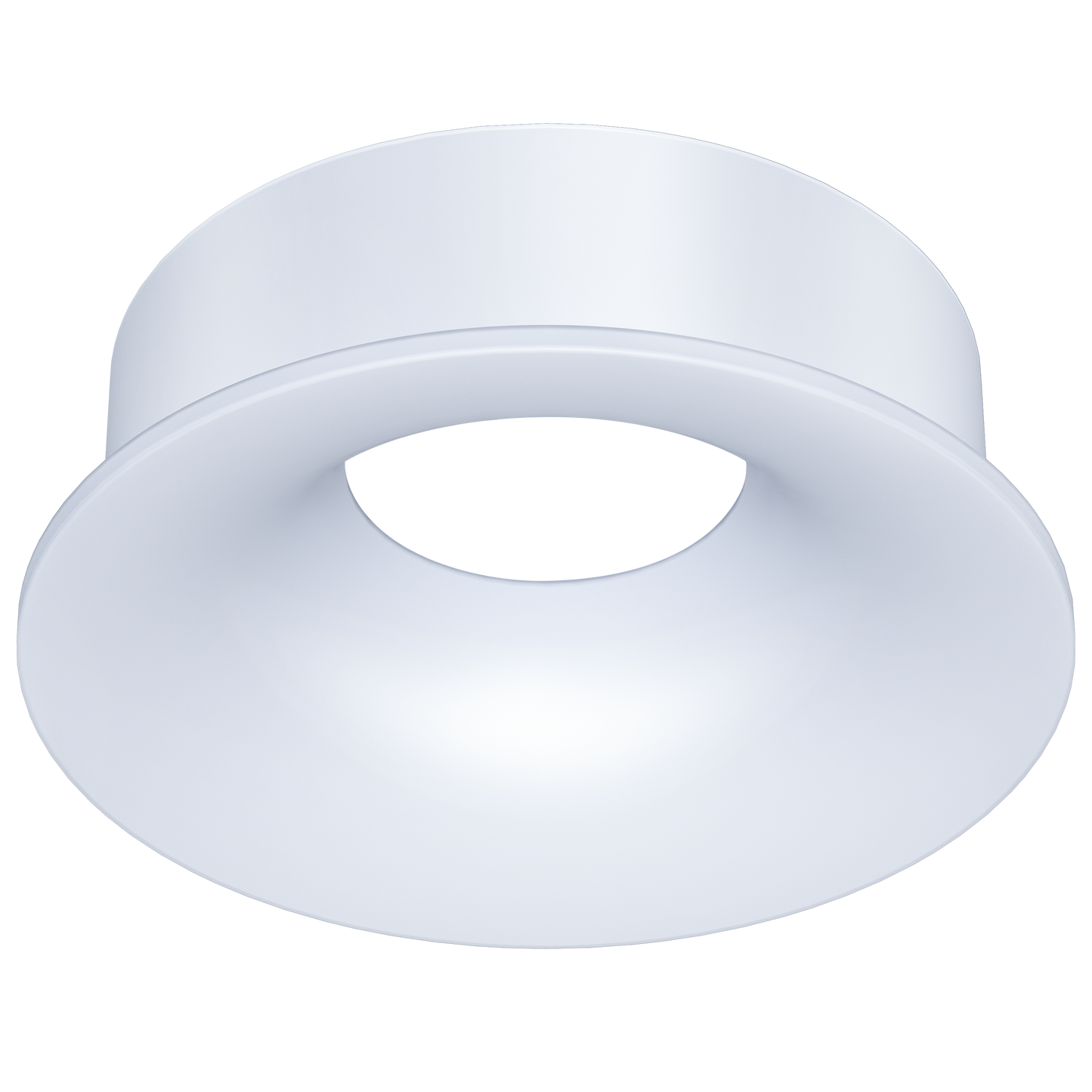 1 Inch White Round Wave Trim