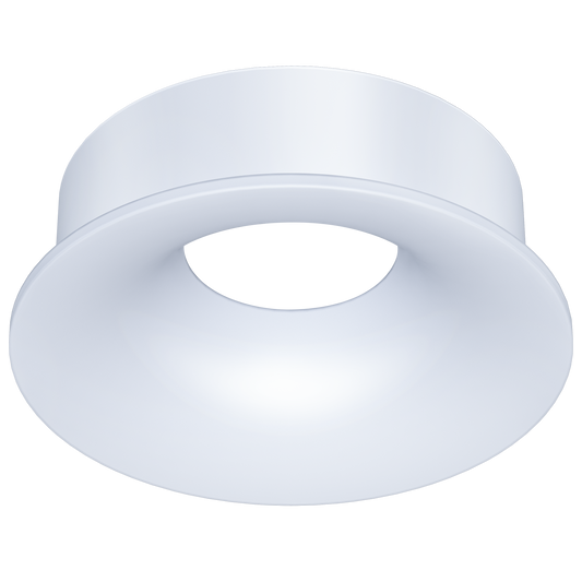 1 Inch White Round Wave Trim