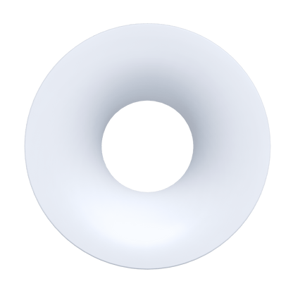 1 Inch White Round Wave Trim