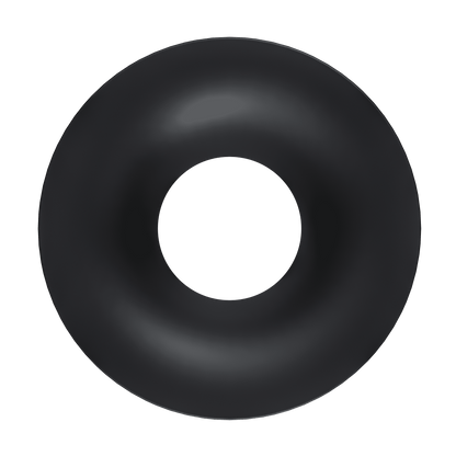 1 Inch Black Round Wave Trim
