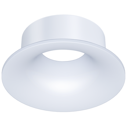 2 Inch White Round Wave Trim