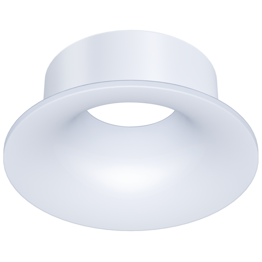 2 Inch White Round Wave Trim