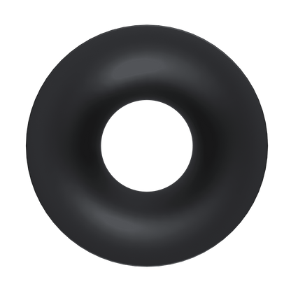 2 Inch Black Round Wave Trim