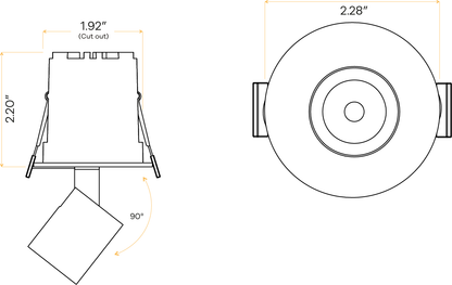 2" Round Retractable White