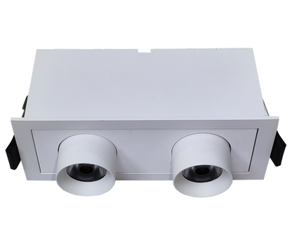 2" Double Head Retractable White