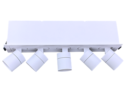 2" Five Head Retractable White