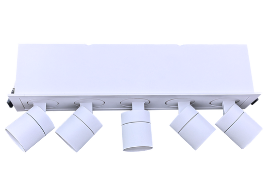 2" Five Head Retractable White