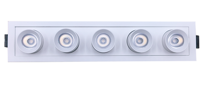 2" Five Head Retractable White