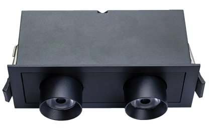 2" Double Head Retractable Black