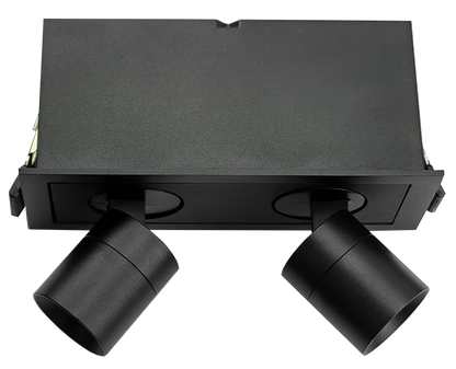 2" Double Head Retractable Black