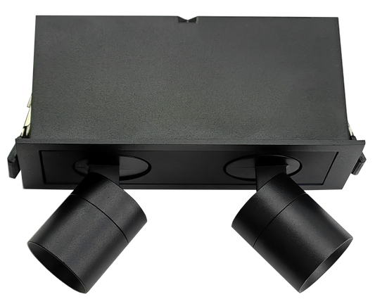 2" Double Head Retractable Black