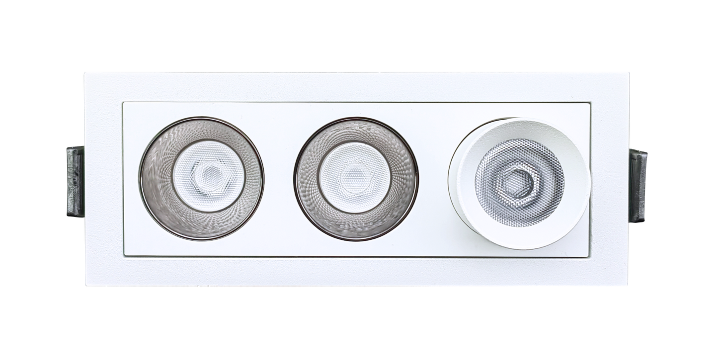 2" Three Head Combo Multiple White
